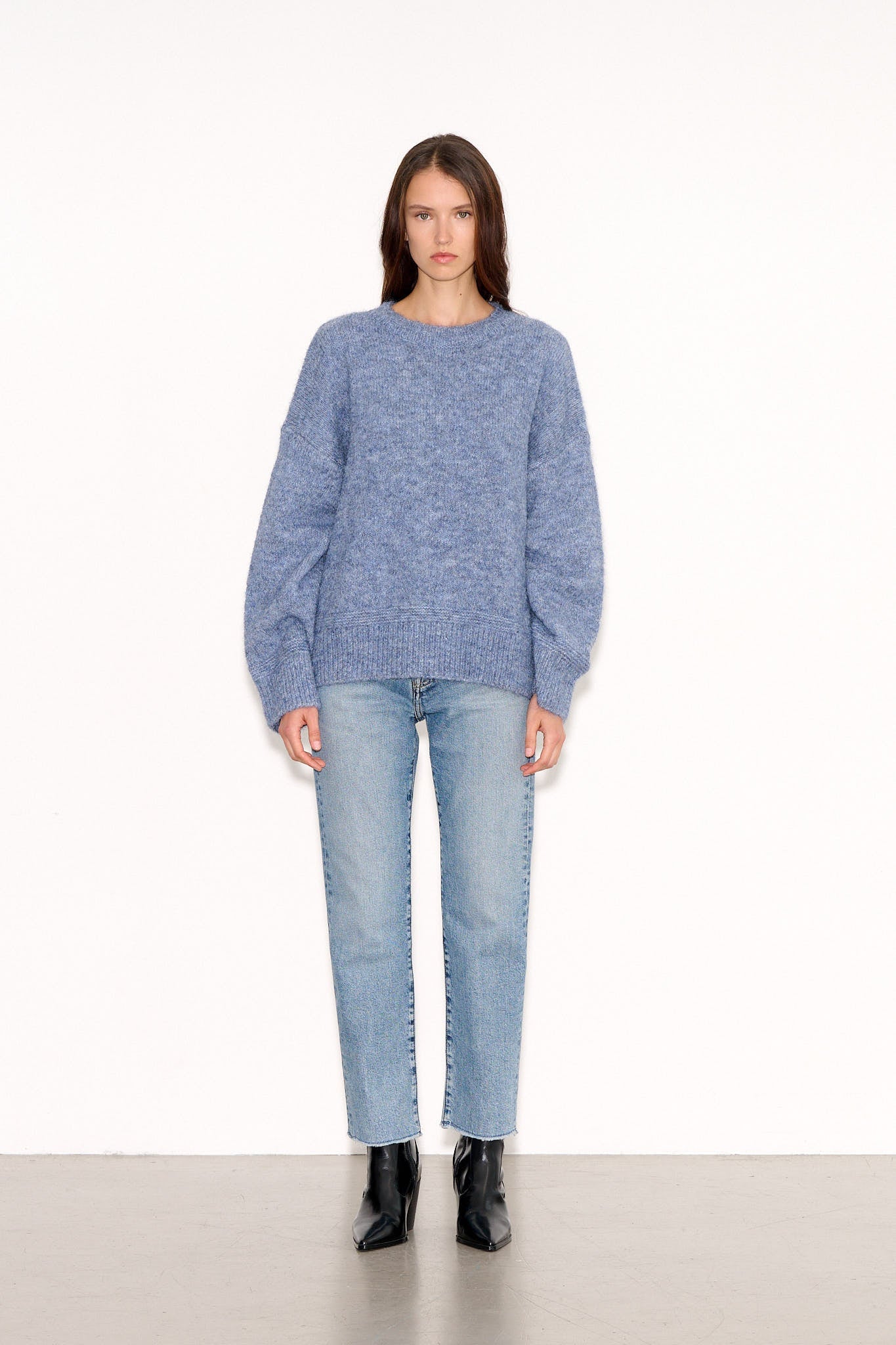 Pull ample P - LOWY BLUE JEANS MELANGE - School Rag