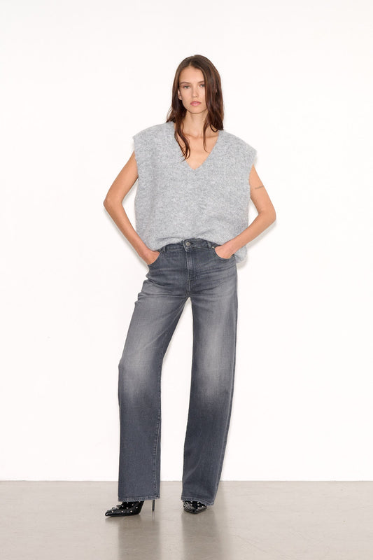 Achat Pull ample PALLAVI GRIS CHINE - School Rag