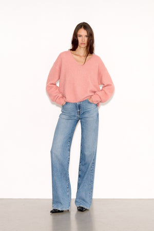Pull ample PALLAVIA VIEUX ROSE - School Rag