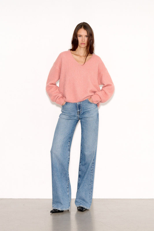 Achat Pull ample PALLAVIA VIEUX ROSE - School Rag