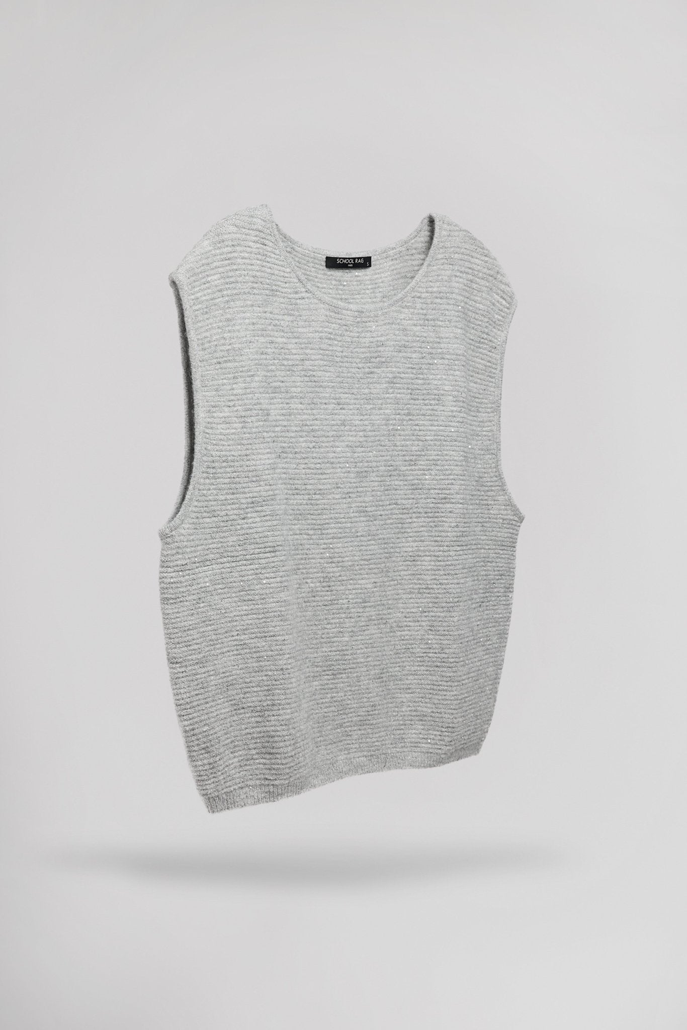 Pull ample PALMYRE WAVY GRIS CHINE PAILLETTE - School Rag