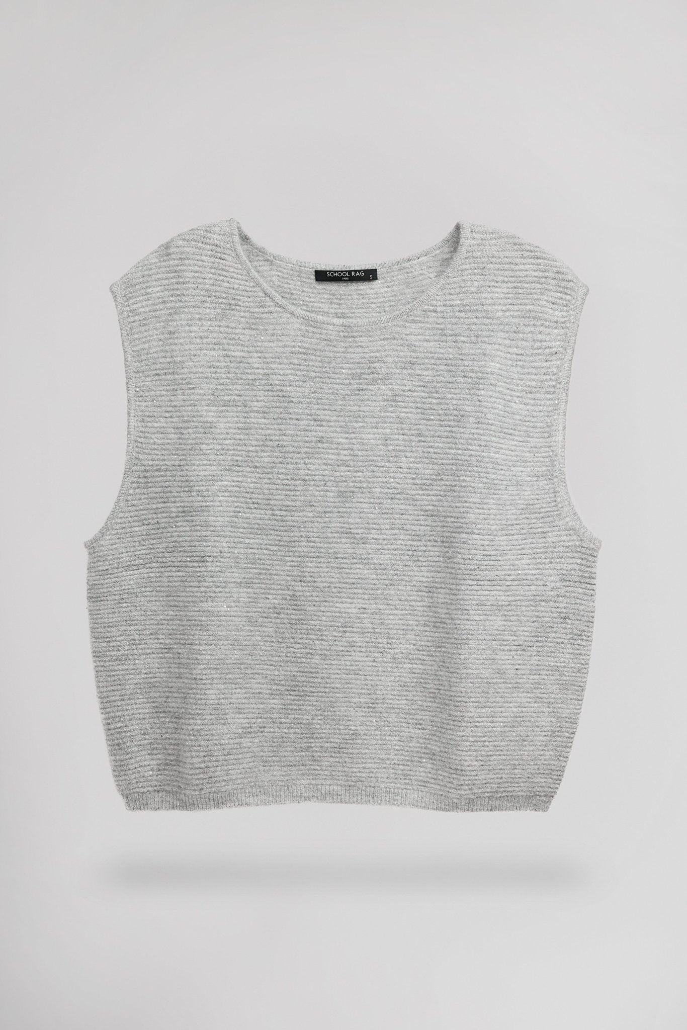 Pull ample PALMYRE WAVY GRIS CHINE PAILLETTE - School Rag