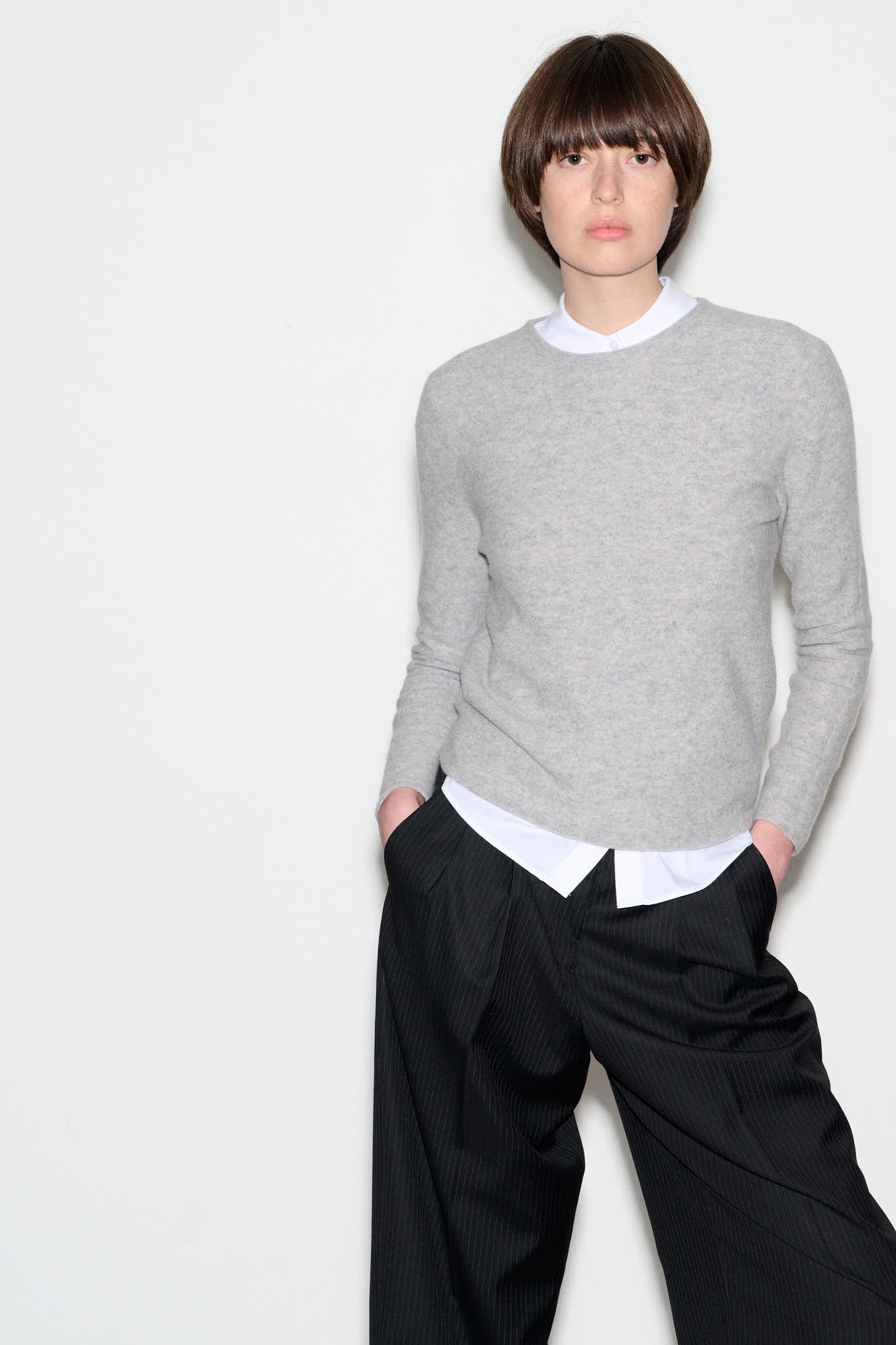 Pull en laine PARADISO GRIS CHINE - School Rag