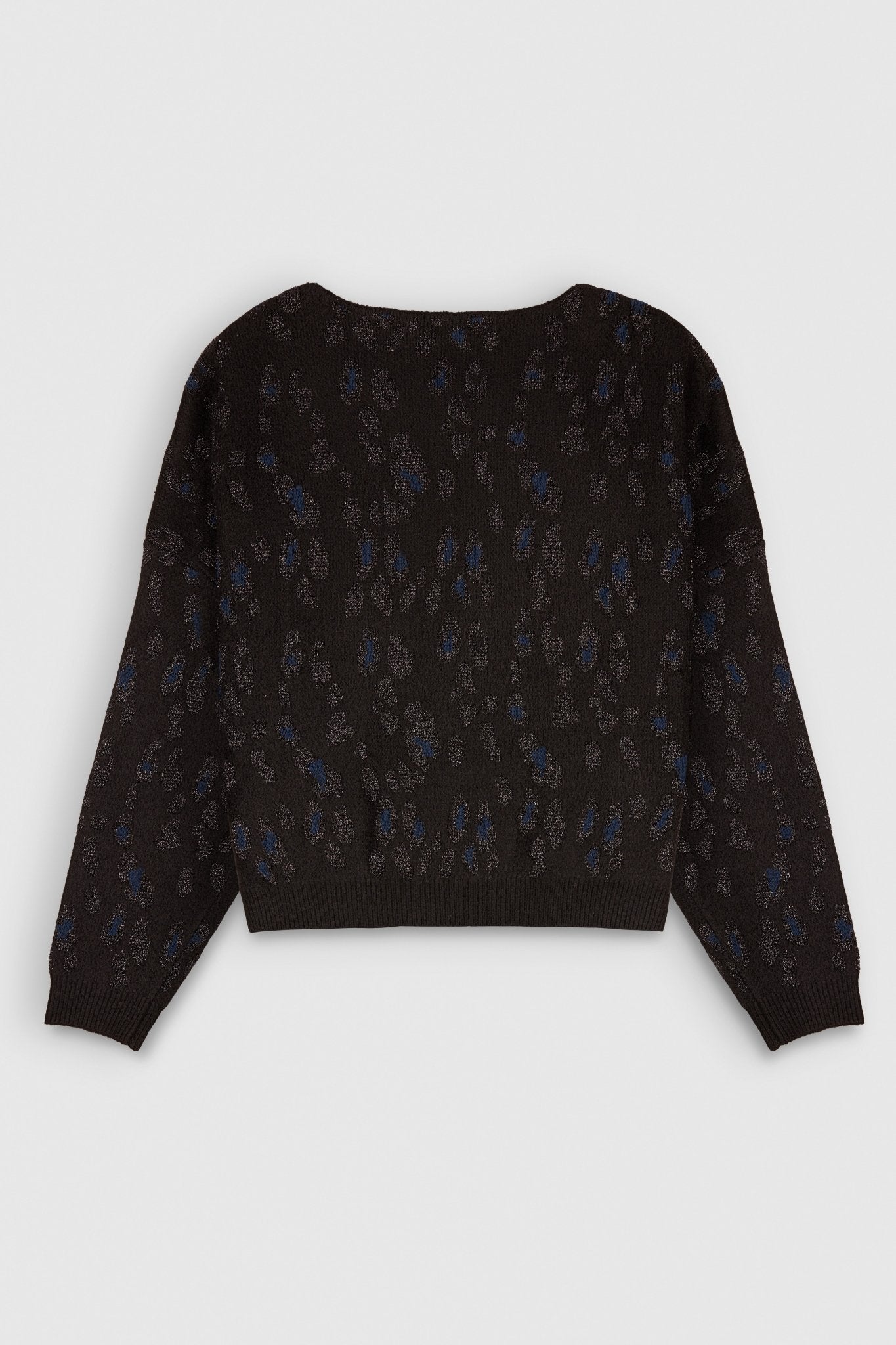 Pull oversize PALERME LEOPARD BLACK LUREX LEOPARD - School Rag
