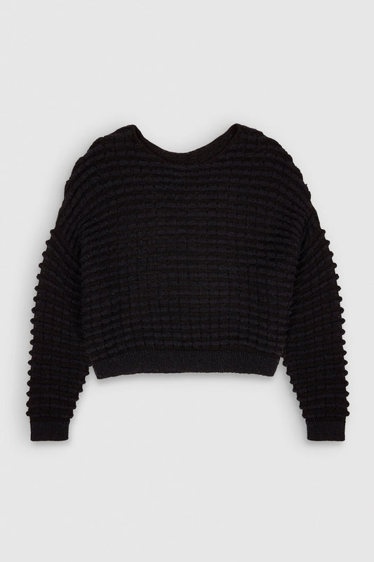 Achat Pull oversize PALERME RAW BLACK ROW - School Rag