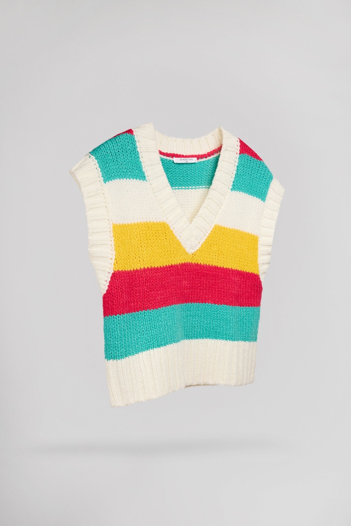 Pull P - RAFA BLANC / JAUNE - School Rag