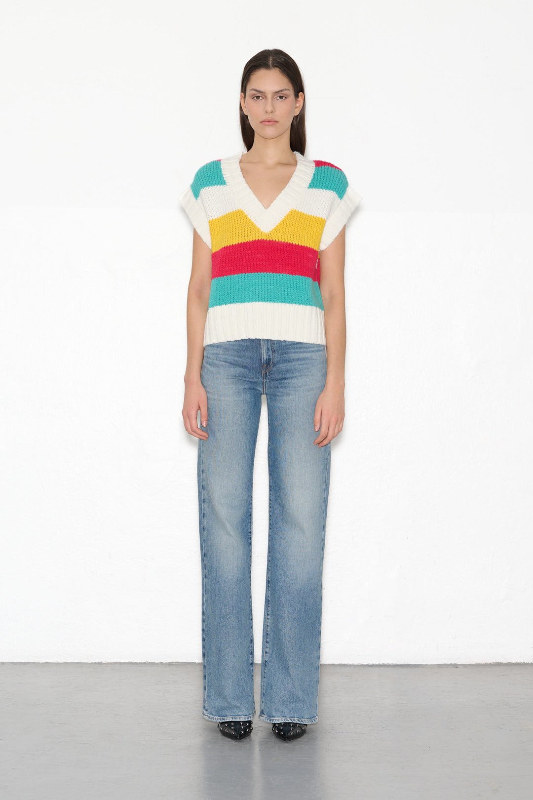 Pull P - RAFA BLANC / JAUNE - School Rag