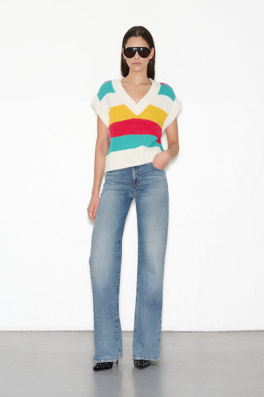 Achat Pull P - RAFA BLANC / JAUNE - School Rag