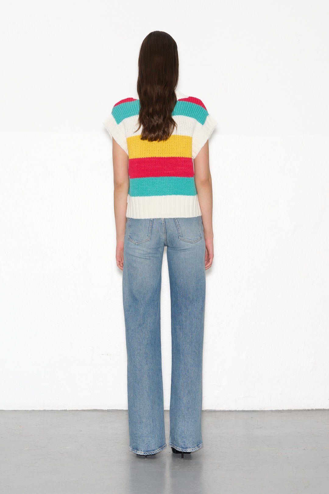 Pull P - RAFA BLANC / JAUNE - School Rag