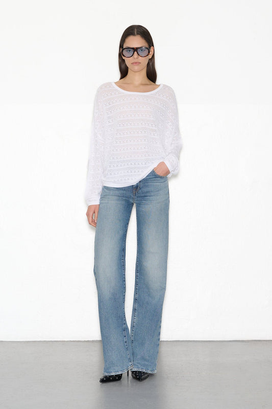 Achat Pull PALERME STRIPES BLANC - School Rag