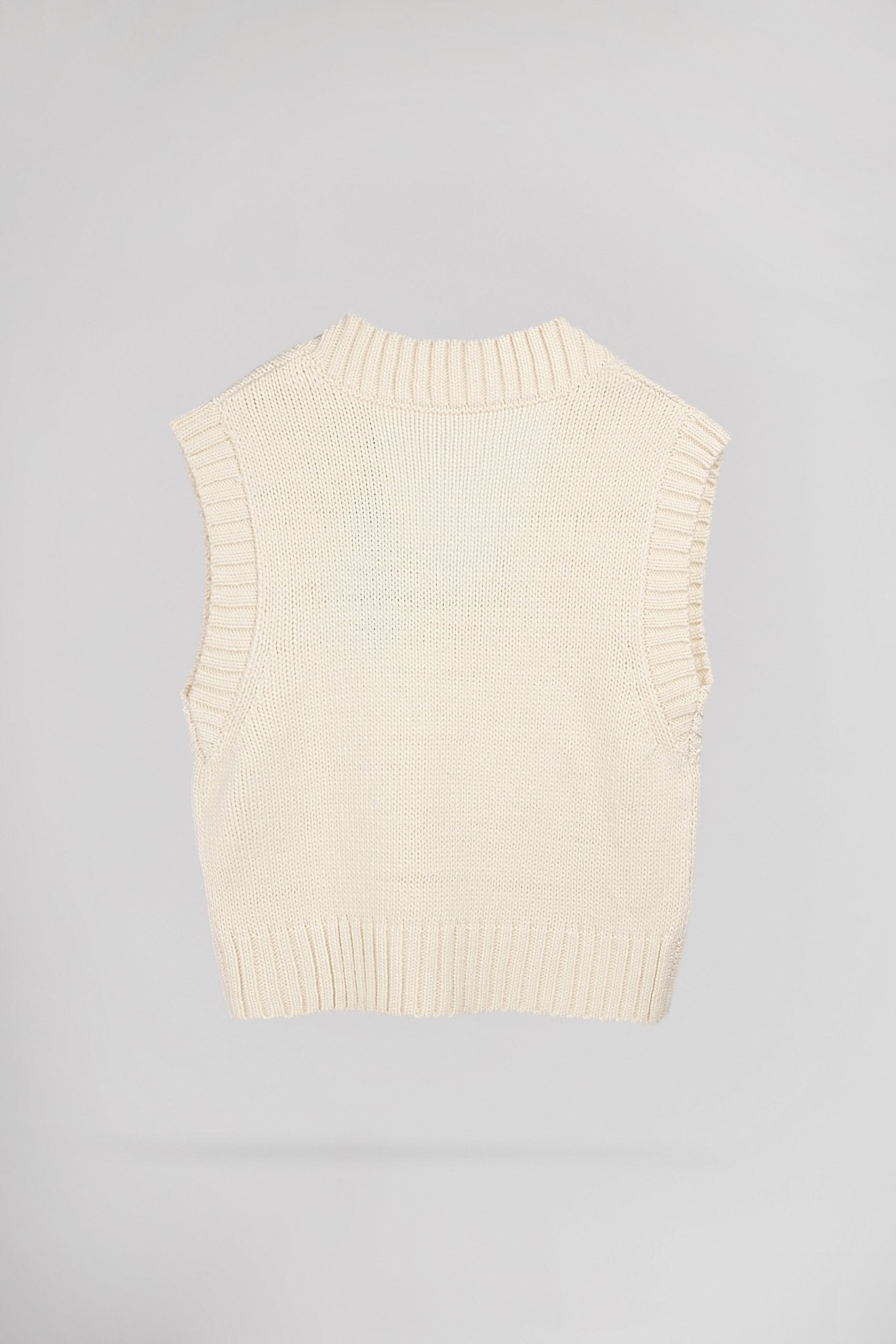 Pull sans manche à roses tricotées PIO ROSE - School Rag