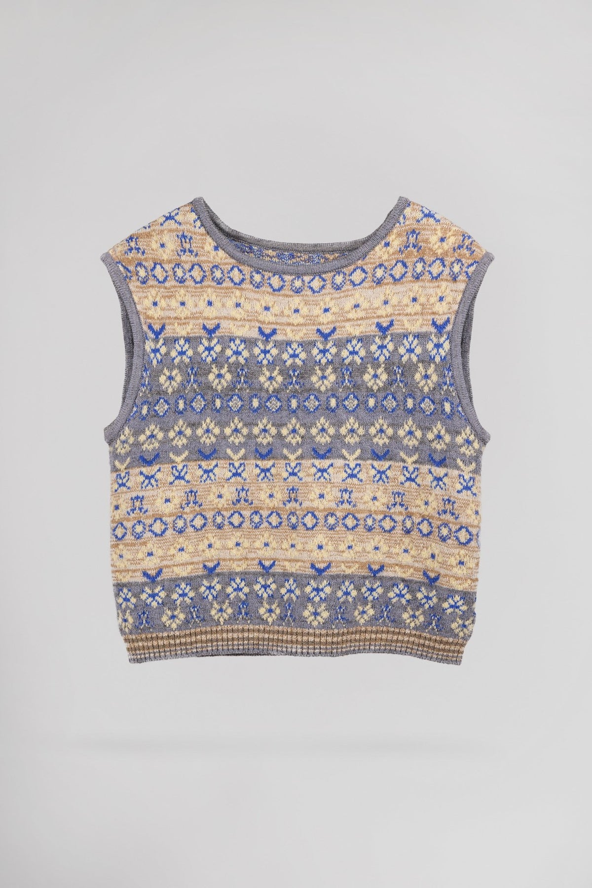 Pull sans manche jacquard PRESLEY - School Rag