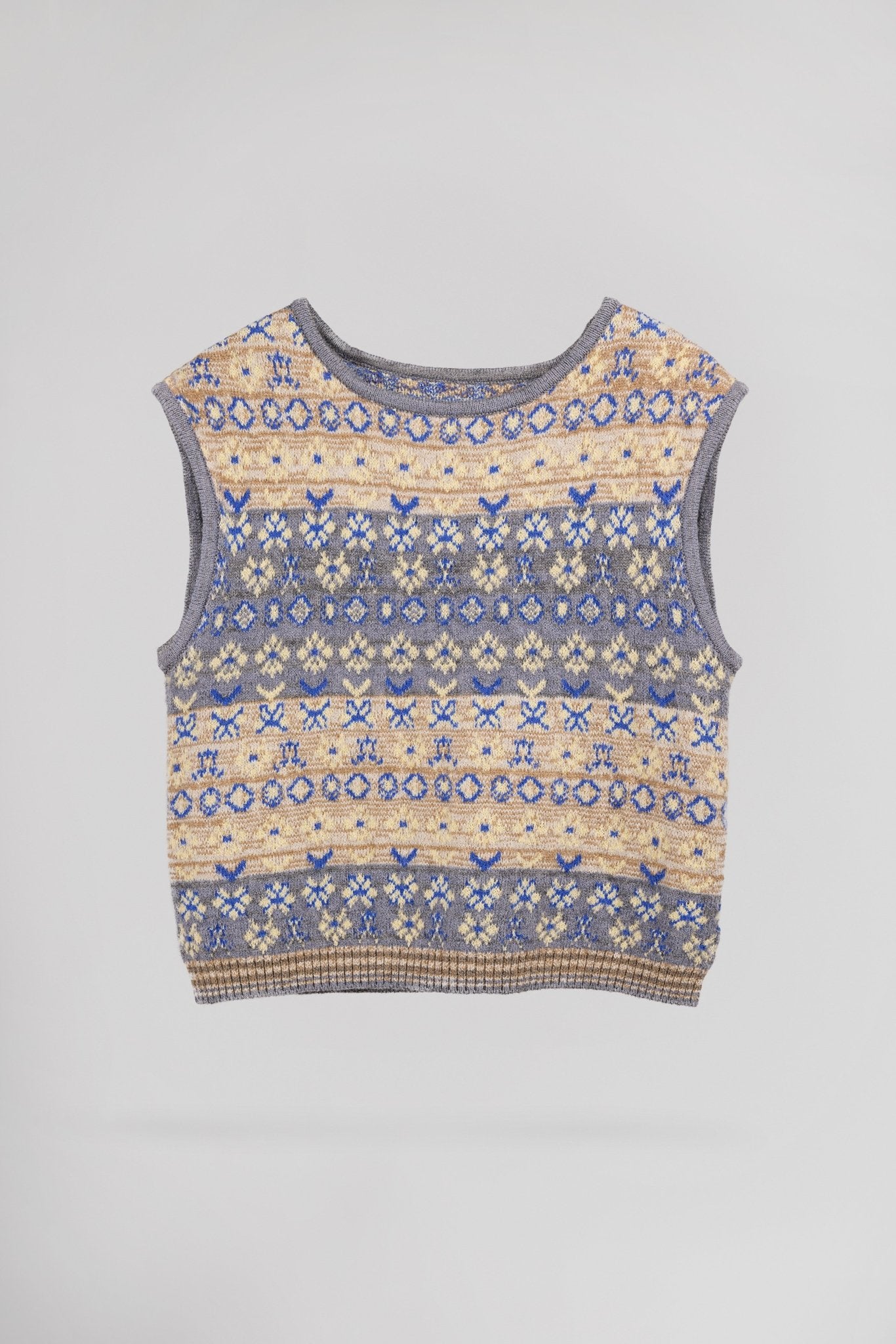 Pull sans manche jacquard PRESLEY - School Rag