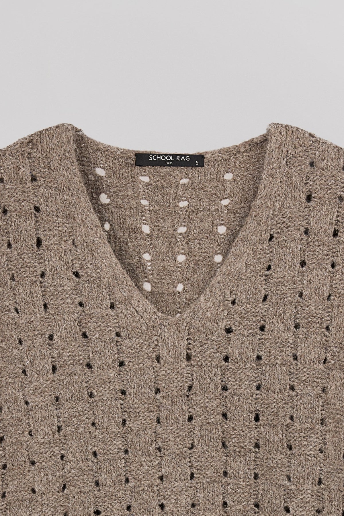 Pull tricotage ajouré PALLAVI SQUARE - School Rag