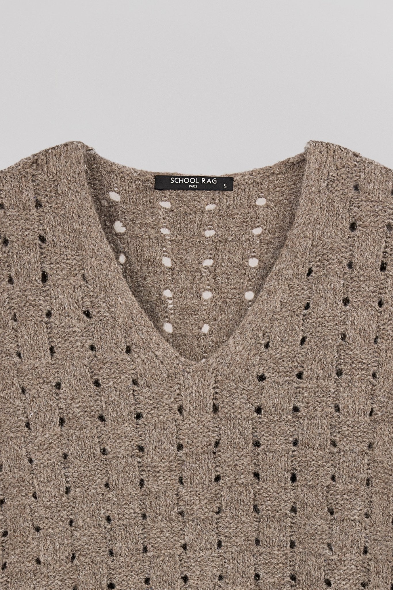 Pull tricotage ajouré PALLAVI SQUARE - School Rag