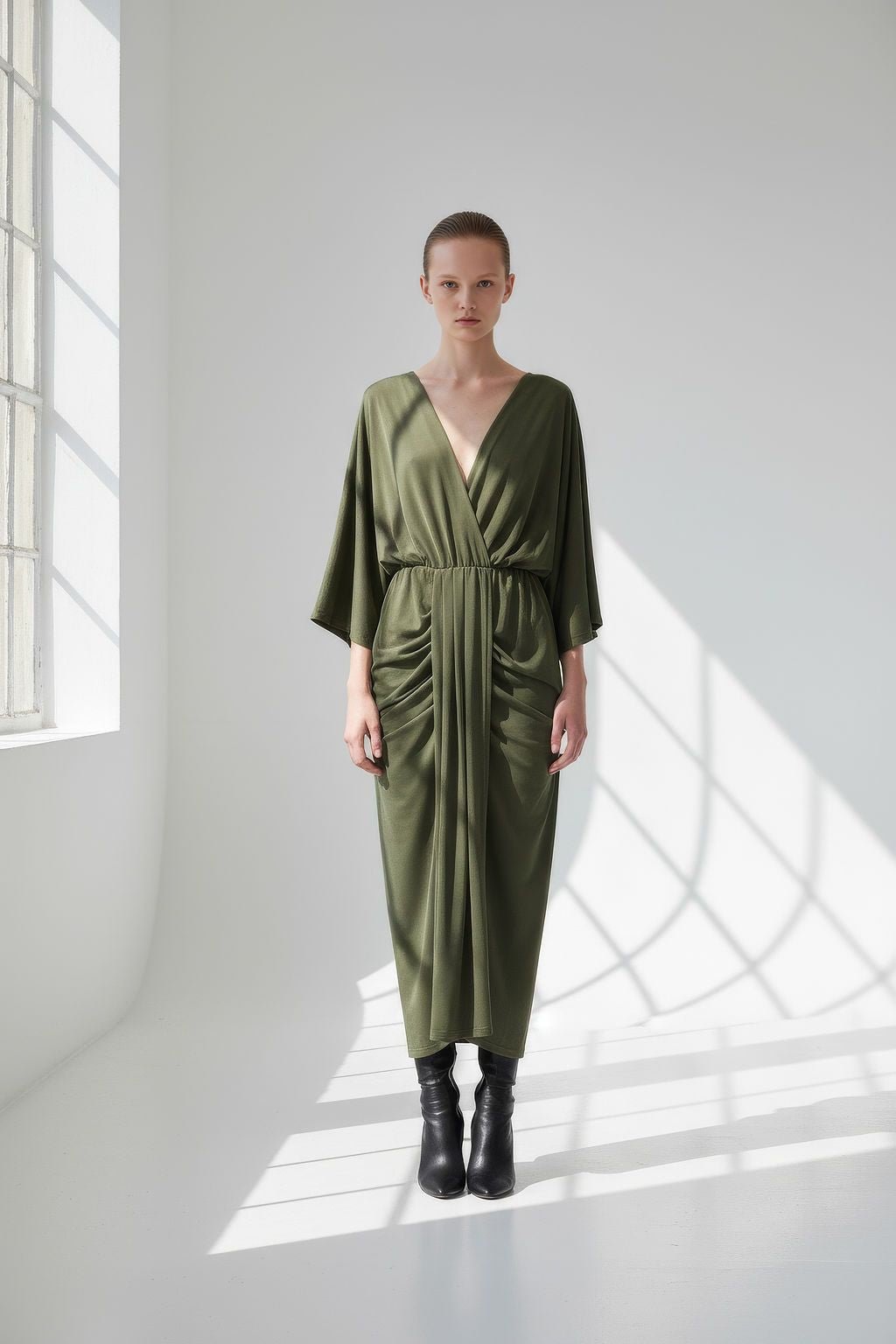 Robe kimono R - TENESSE MODAL KAKI - School Rag