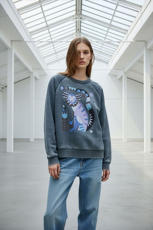 Achat Sweat ample droit S - LORIS DARK GREY - School Rag