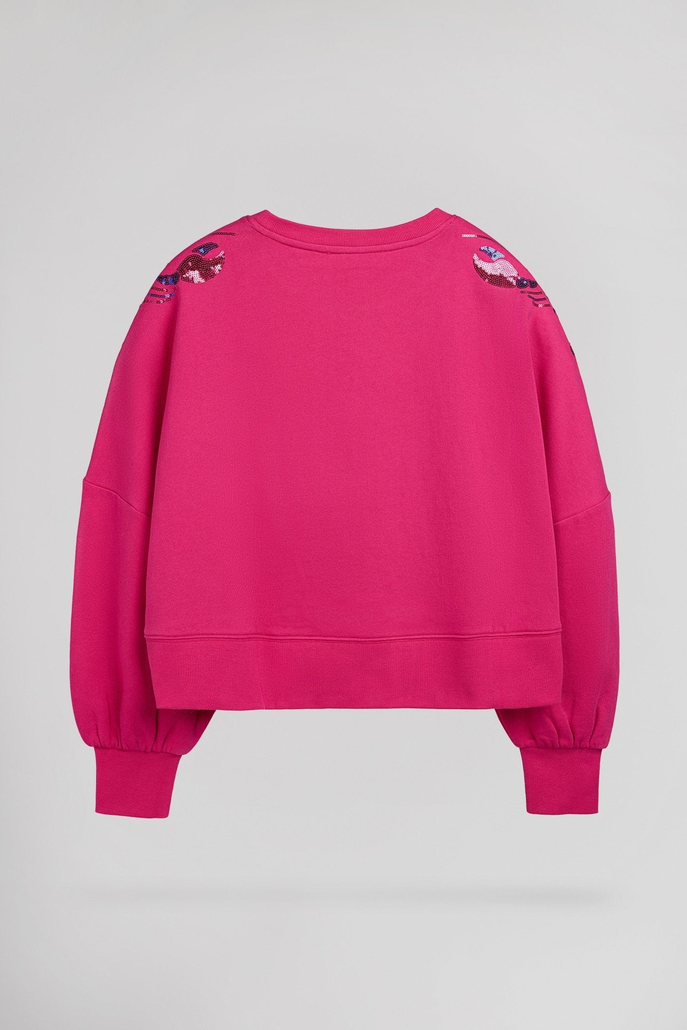 Sweat court oversize SAURIA SEQUINS PINK BLOSSOM - School Rag