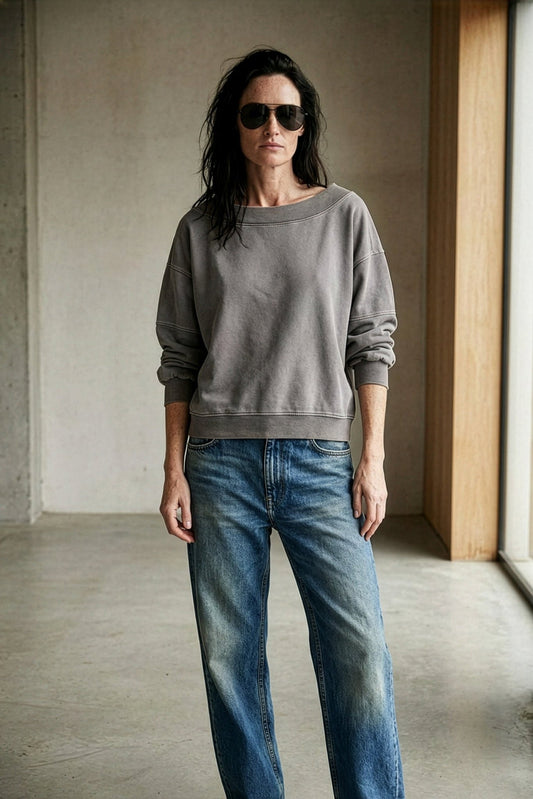 Achat Sweat délavé dos nu SAKARI - School Rag