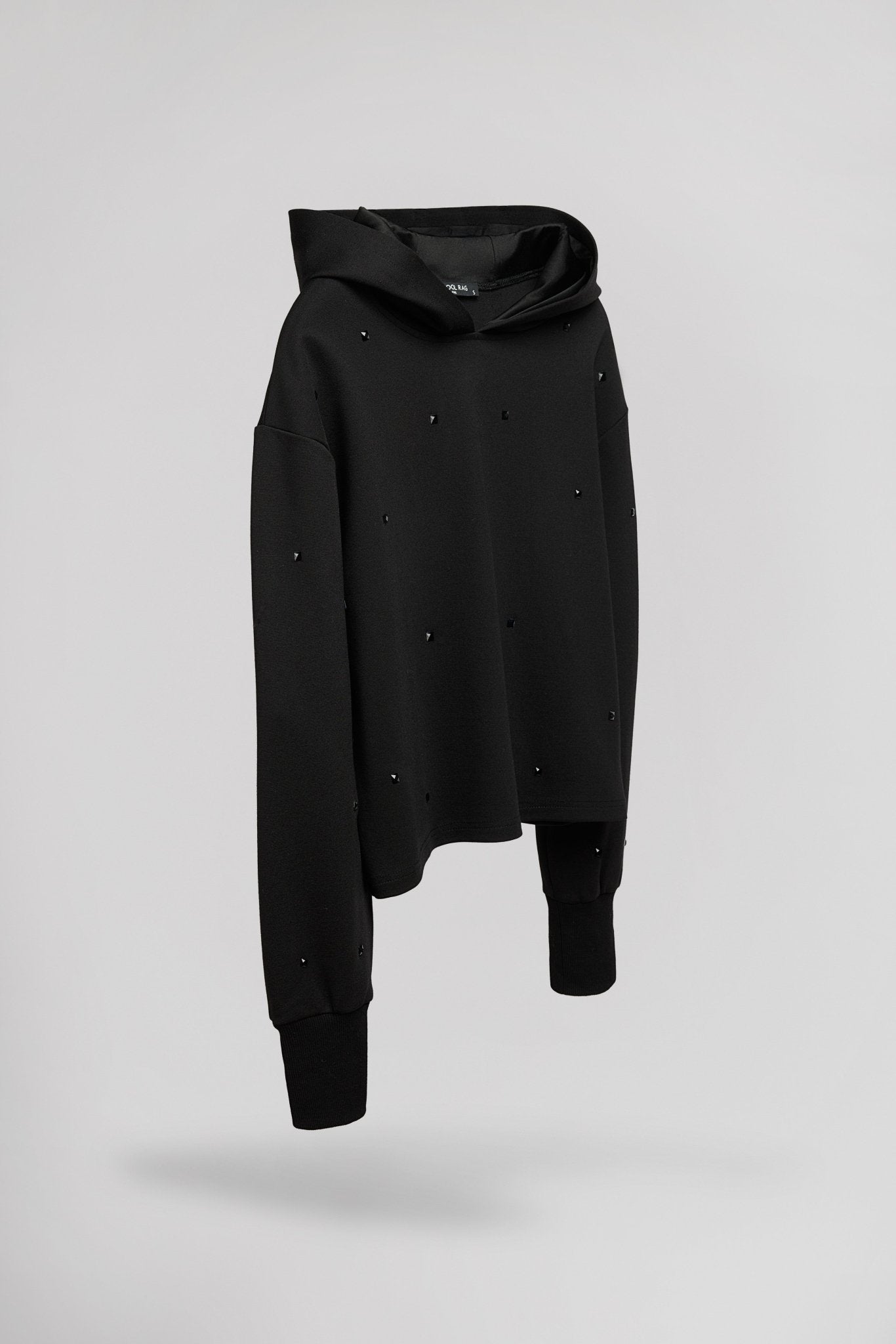 Sweat large à capuche perles strass SULLY GRAHAM NOIR - School Rag