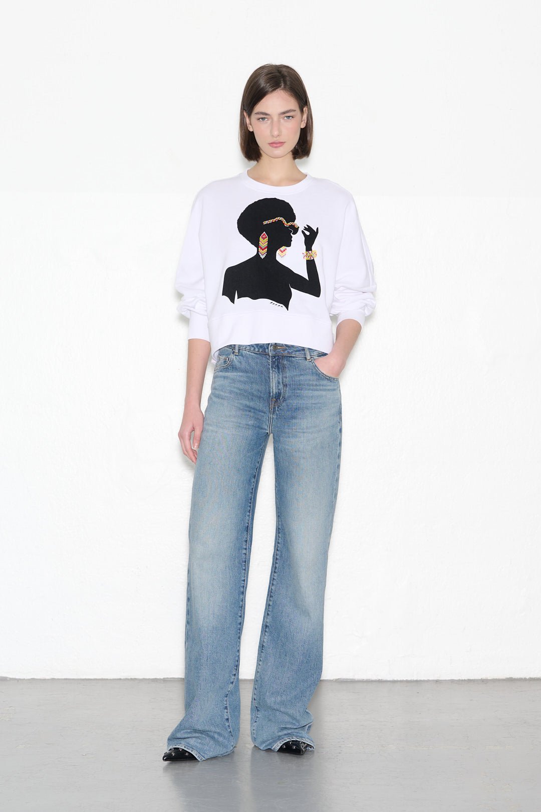 Sweat SAURIA BIJOUX BLANC - School Rag