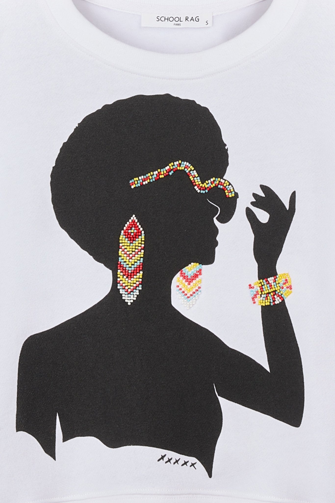 Sweat SAURIA BIJOUX BLANC - School Rag