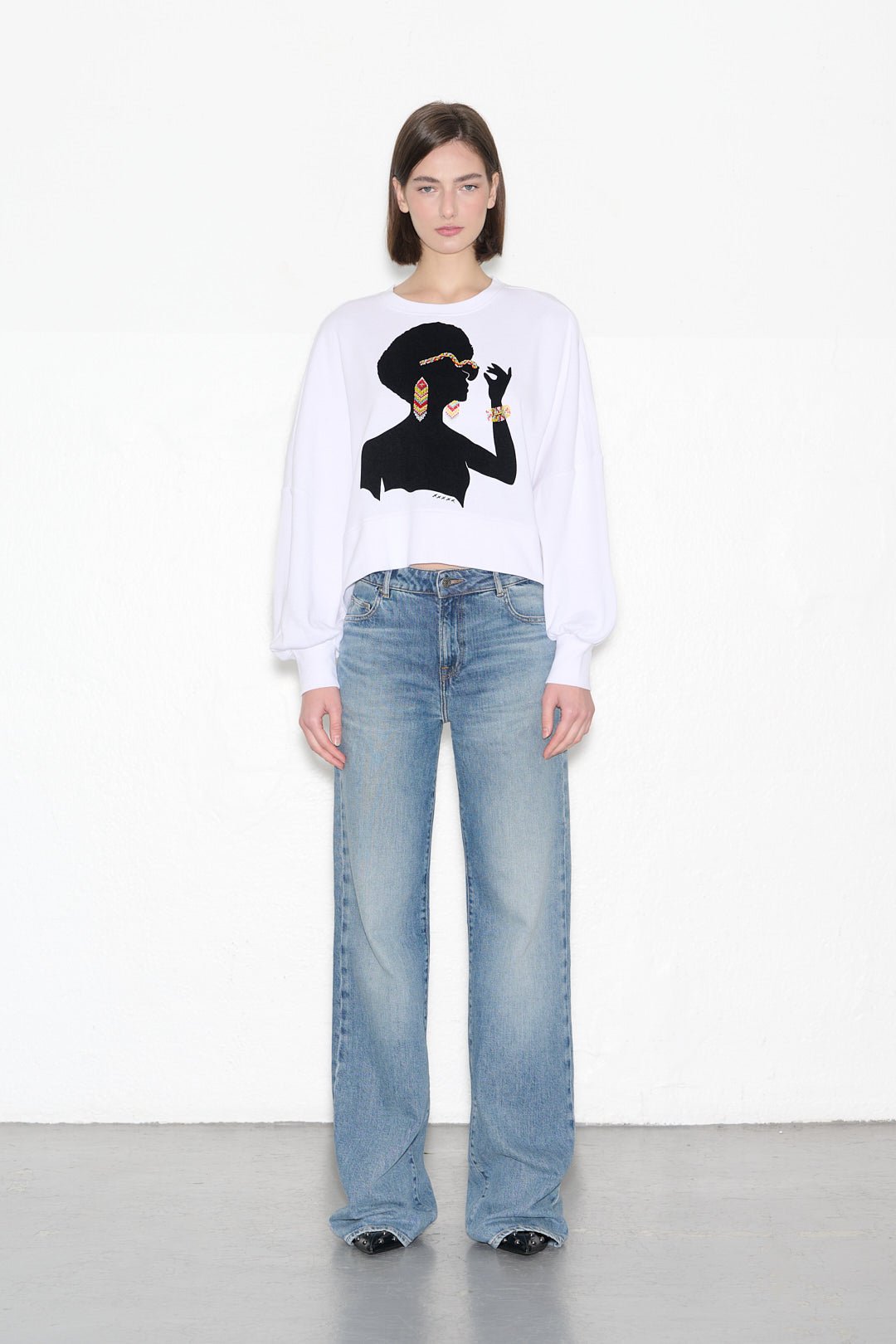 Sweat SAURIA BIJOUX BLANC - School Rag