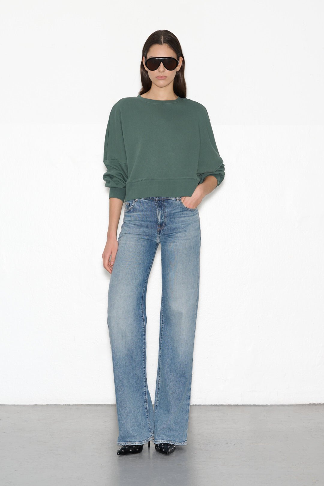 Sweat SAURIA JANE GREEN CAMPUS - School Rag