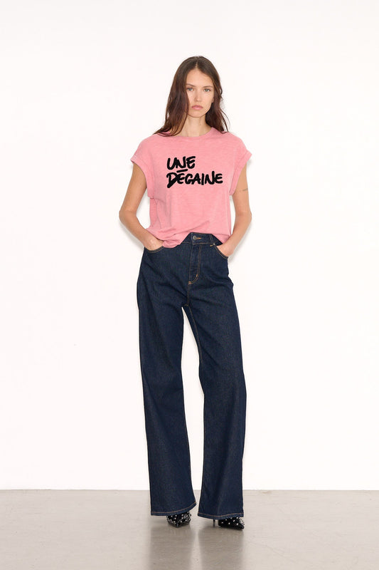 Achat T-shirt casual T - DEGAINE PINK ACID - School Rag