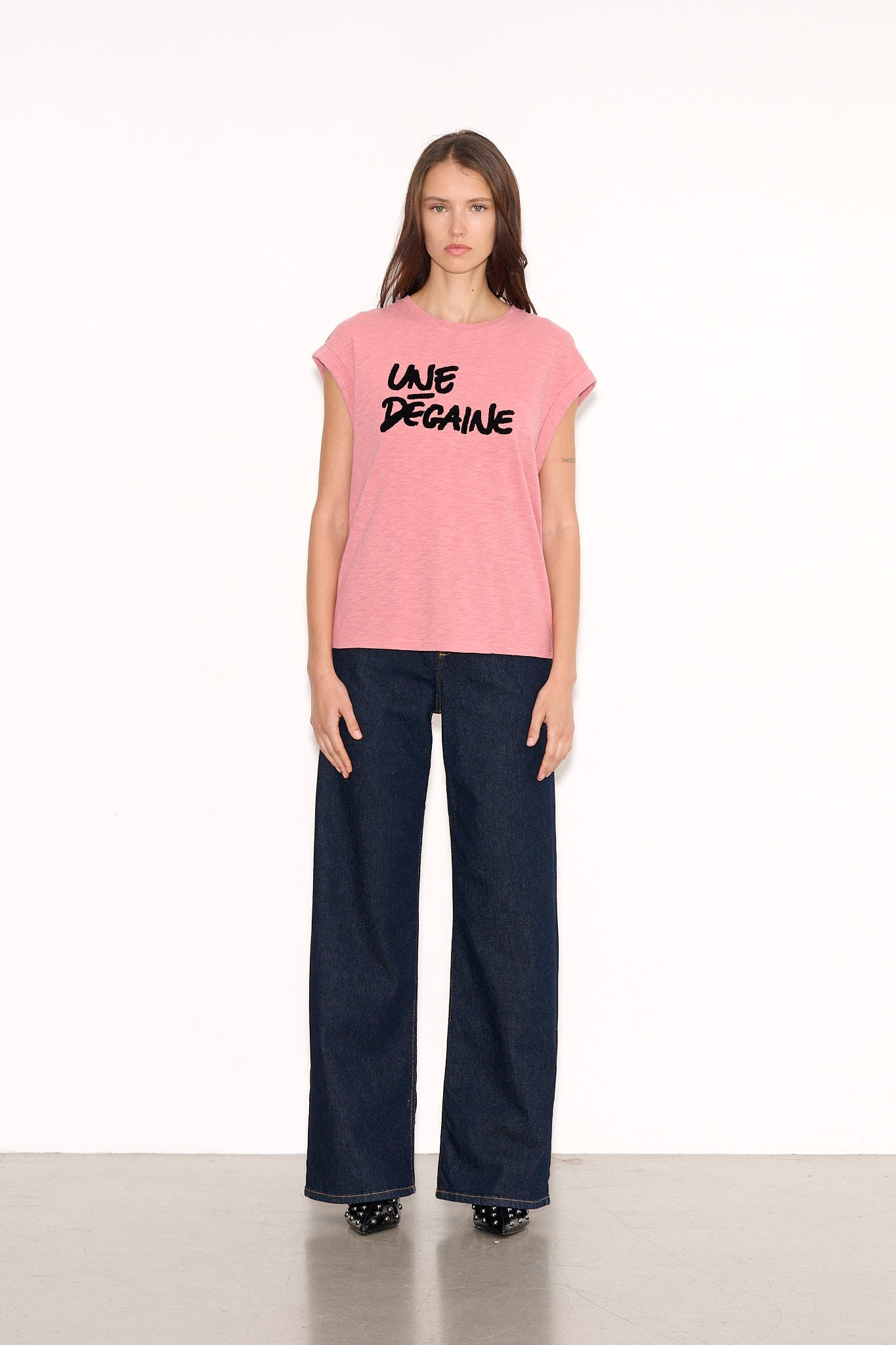 T-shirt casual T - DEGAINE PINK ACID - School Rag