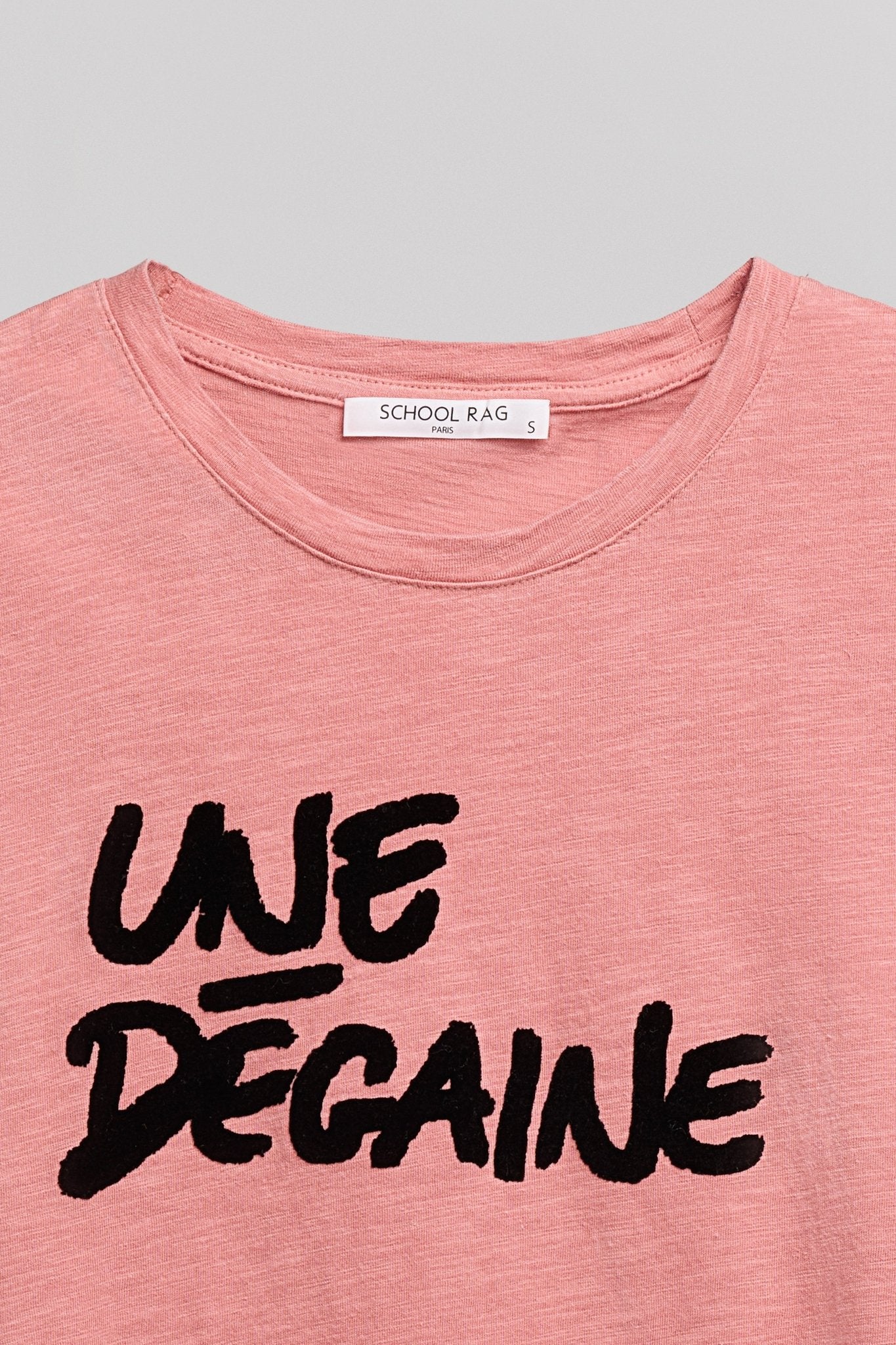 T-shirt casual T - DEGAINE PINK ACID - School Rag