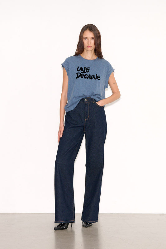 Achat T-shirt casual T - DEGAINE WORKING BLUE - School Rag