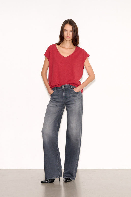 Achat T-shirt casual T - SUMMER BORDEAUX - School Rag