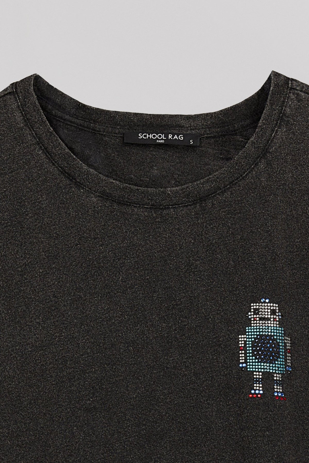 T-shirt délavé vintage TESS ROBOT - School Rag