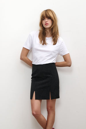 T-shirt noir SOFTLY BLANC - School Rag