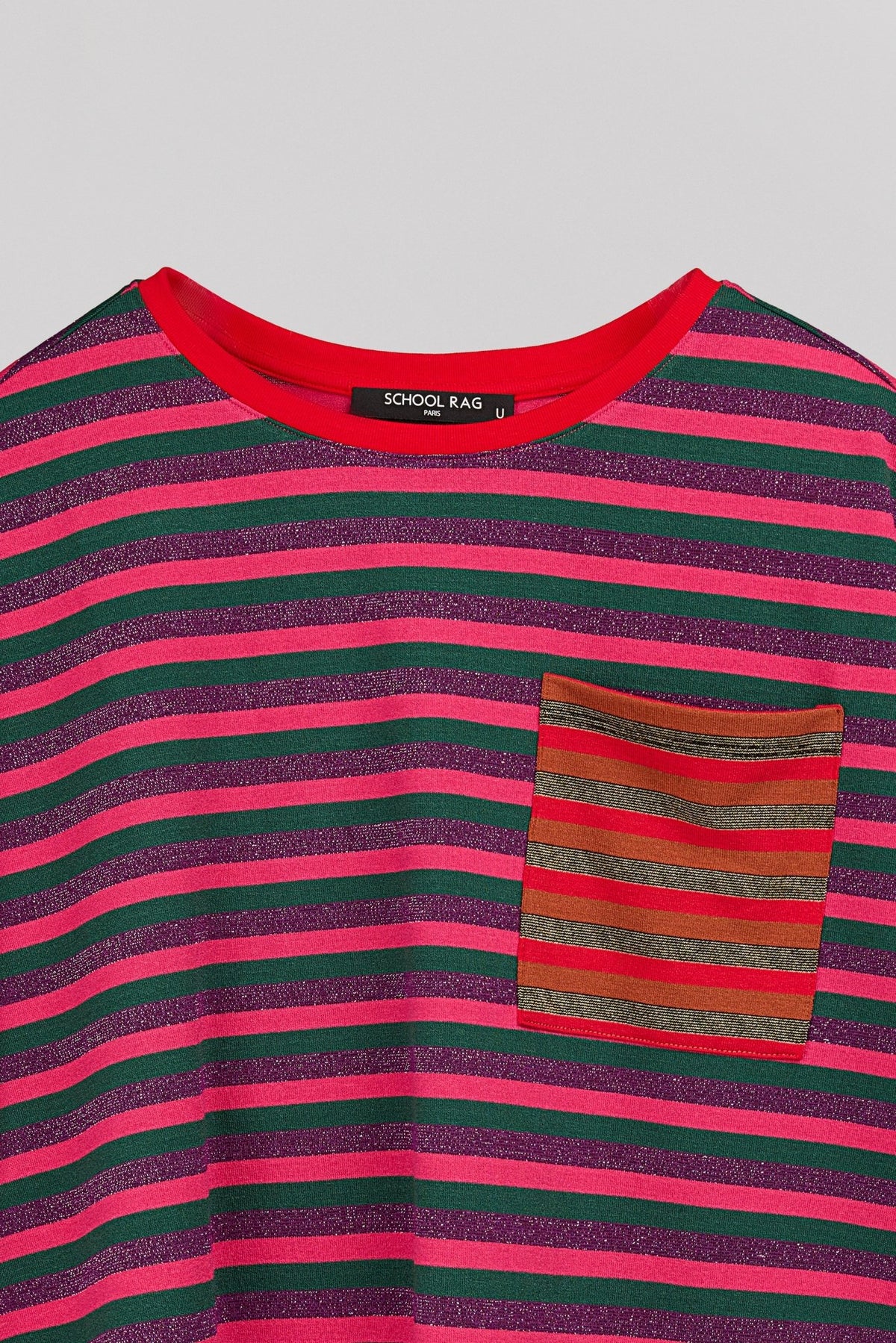 T-shirt oversize rayé TRAIL STRIPES - School Rag
