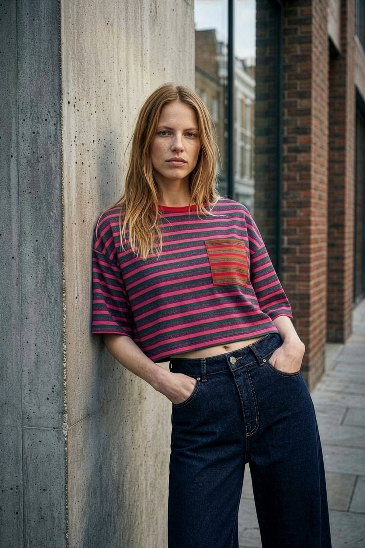 T-shirt oversize rayé TRAIL STRIPES - School Rag
