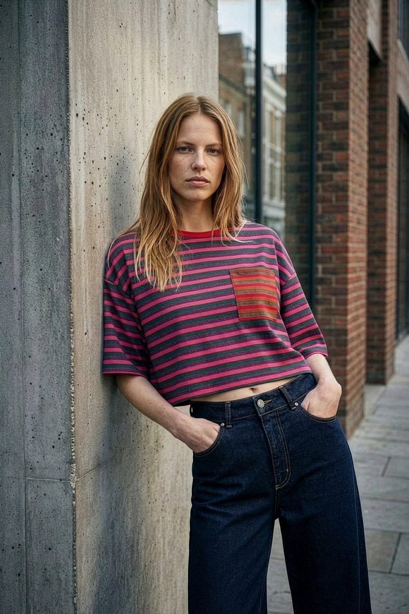 T-shirt oversize rayé TRAIL STRIPES - School Rag