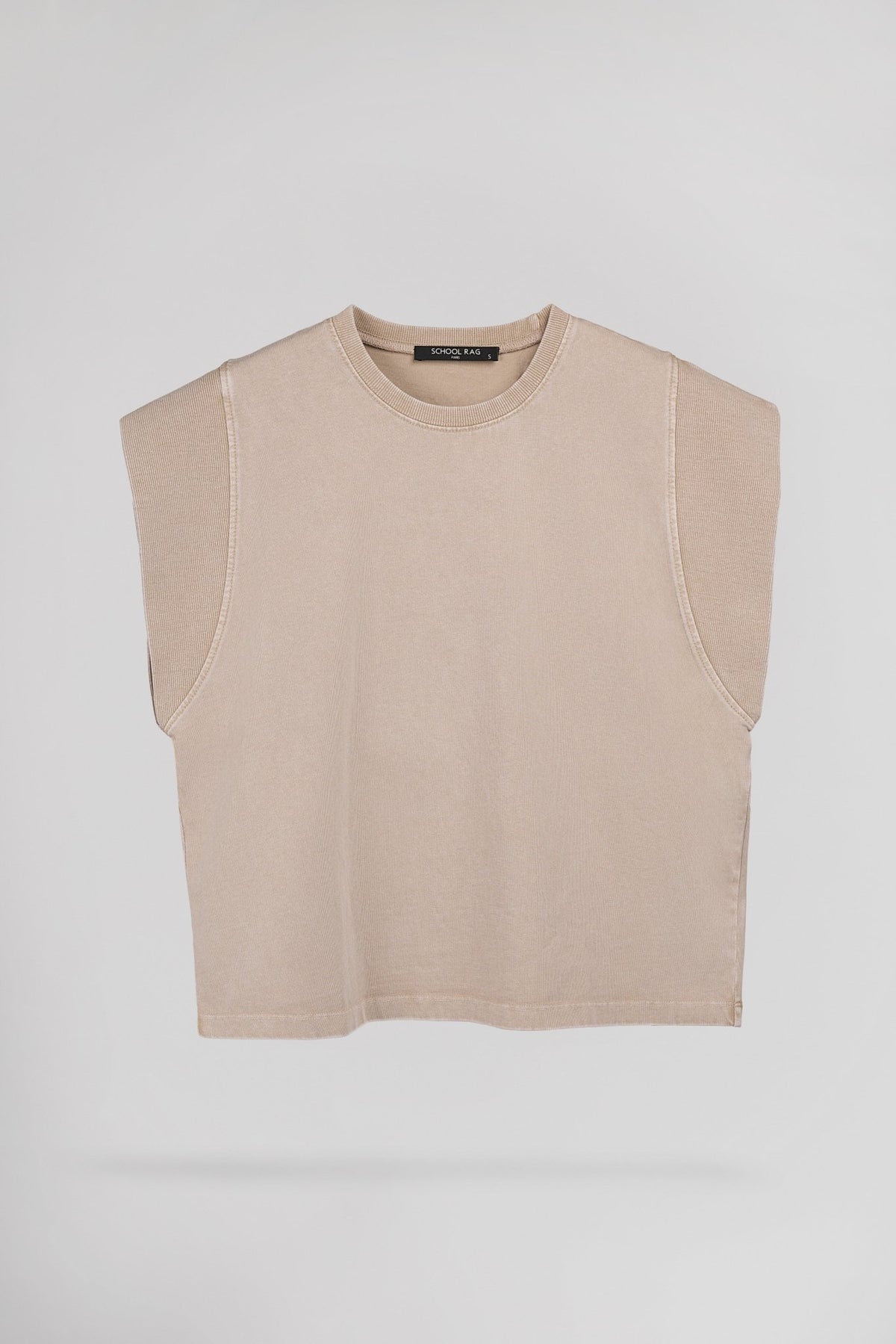 T-shirt sans manche délavé vintage HAWK - School Rag