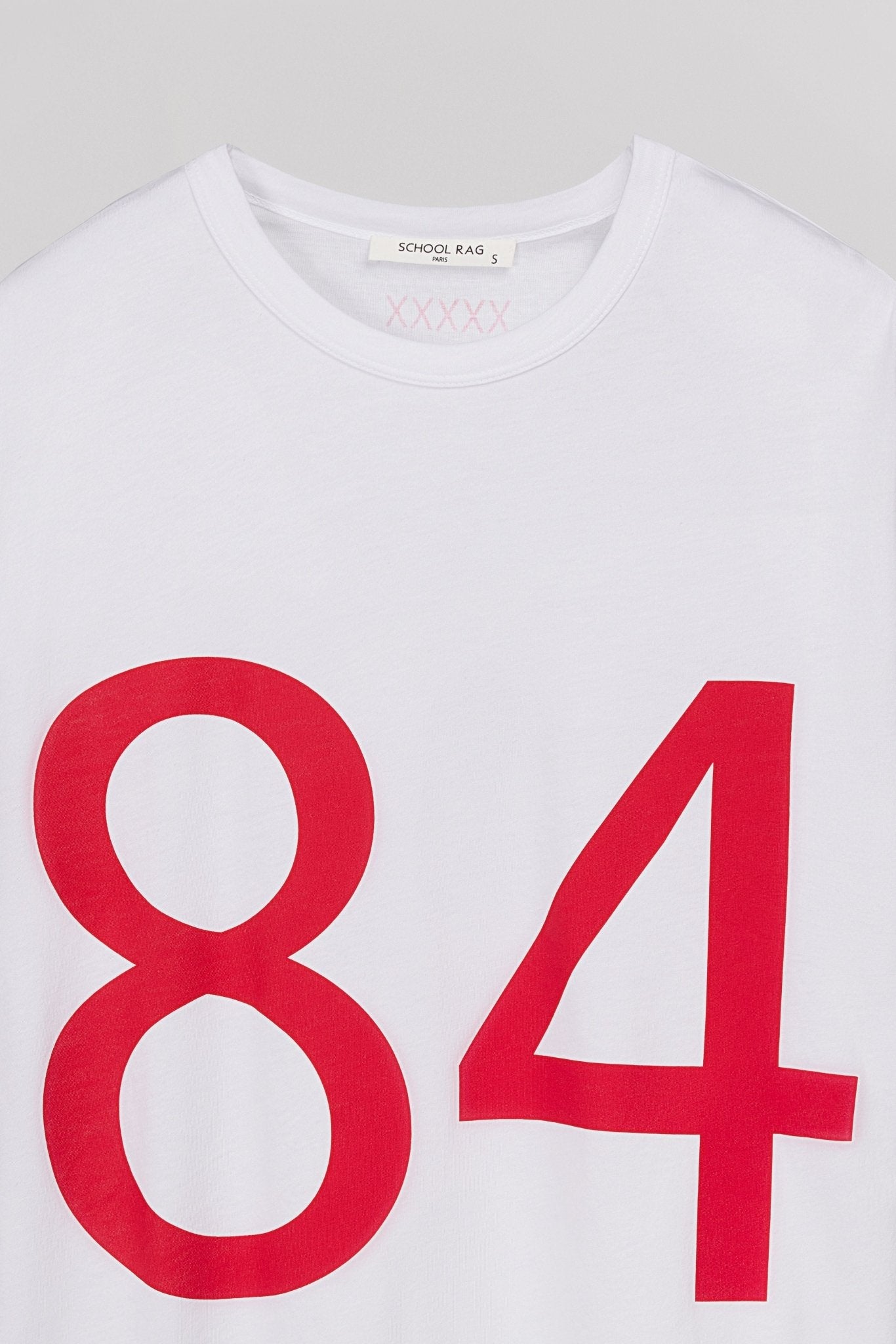 T-shirt T - 84 BLANC (RED CROSS) - School Rag