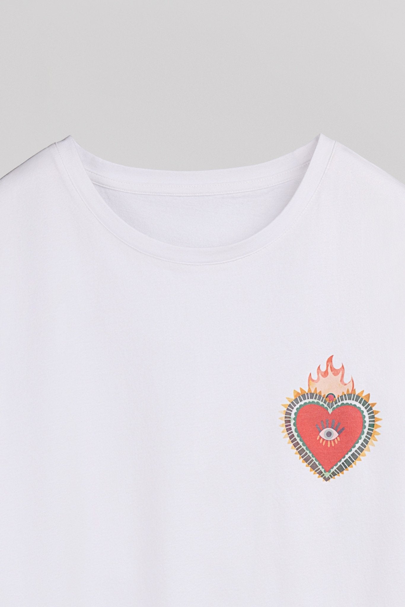 T-shirt T - BROOCH HEART BLANC - School Rag