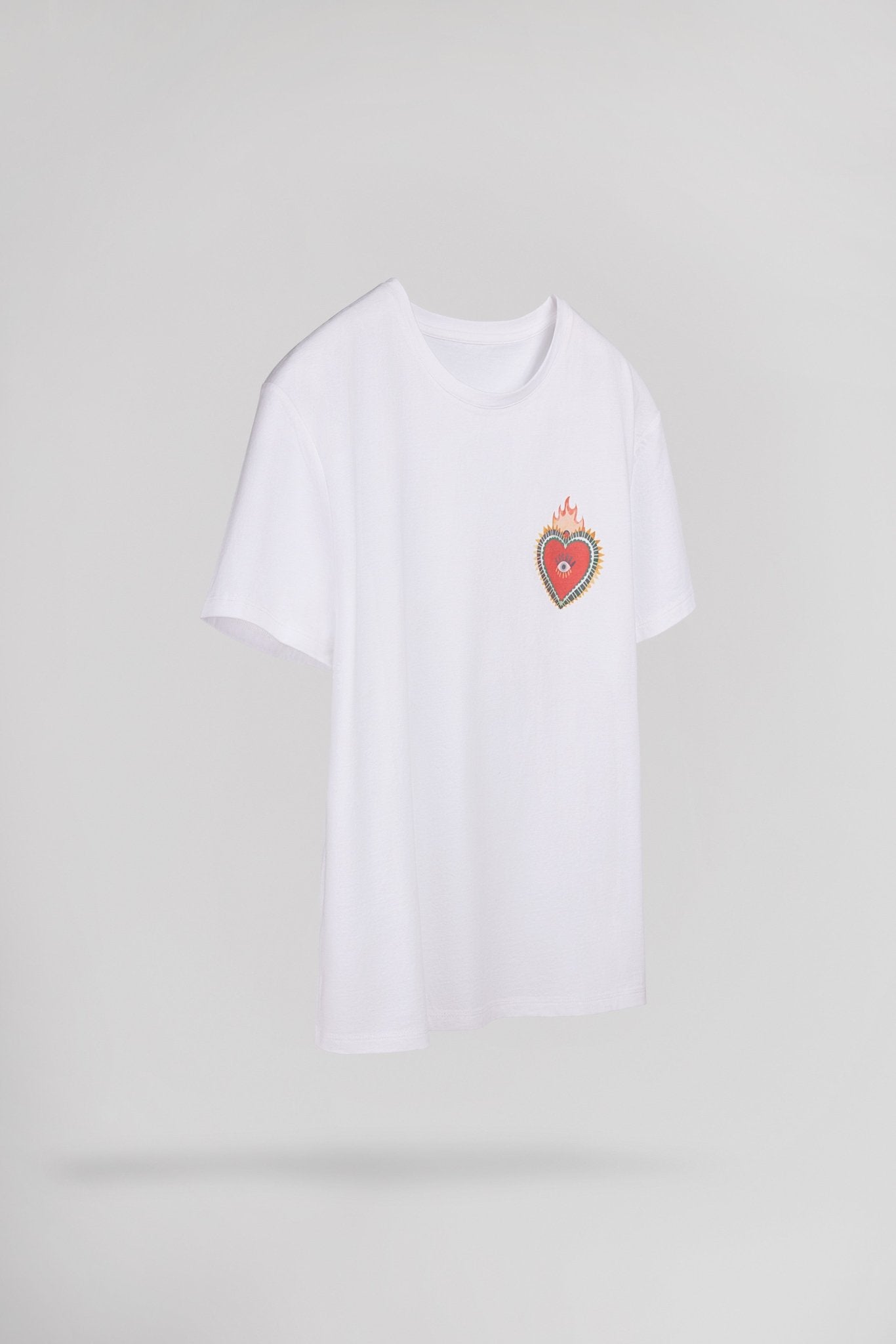 T-shirt T - BROOCH HEART BLANC - School Rag