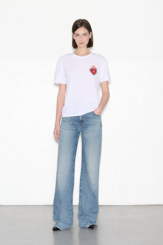 Achat T-shirt T - BROOCH HEART BLANC - School Rag
