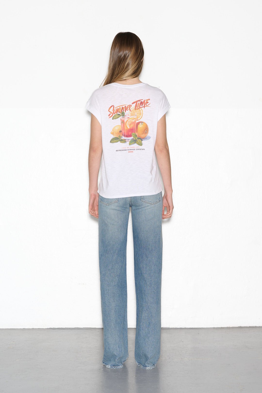 T-shirt T - COCKTAIL BLANC - School Rag