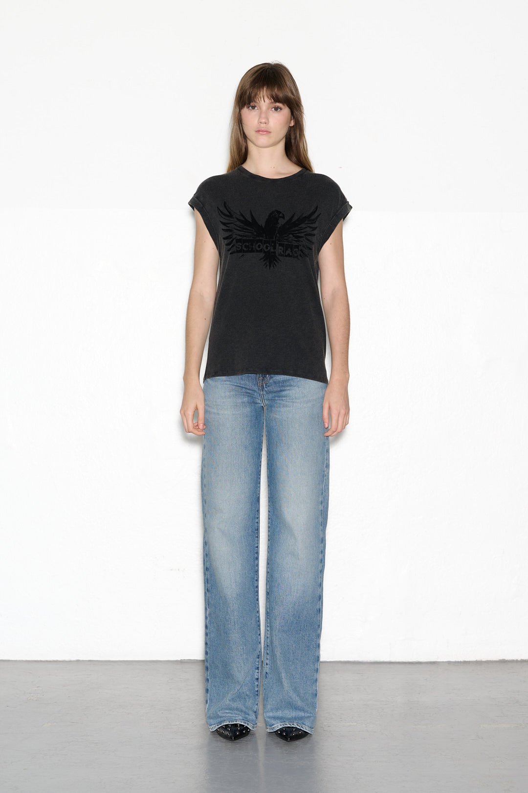 T-shirt T - EAGLE WINGS DARK GREY - School Rag