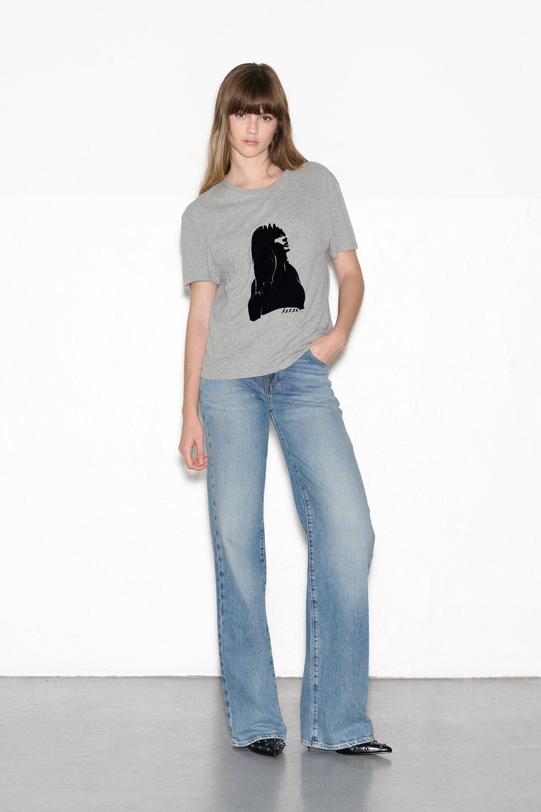 T-shirt T - JANE GRIS CHINE - School Rag