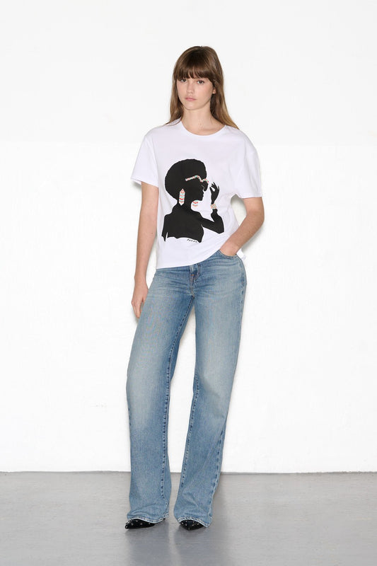 Achat T-shirt T - MADAME COLOR BLANC - School Rag