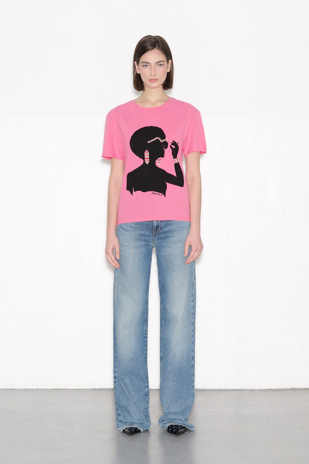T-shirt T - MADAME COLOR CANDY PINK - School Rag