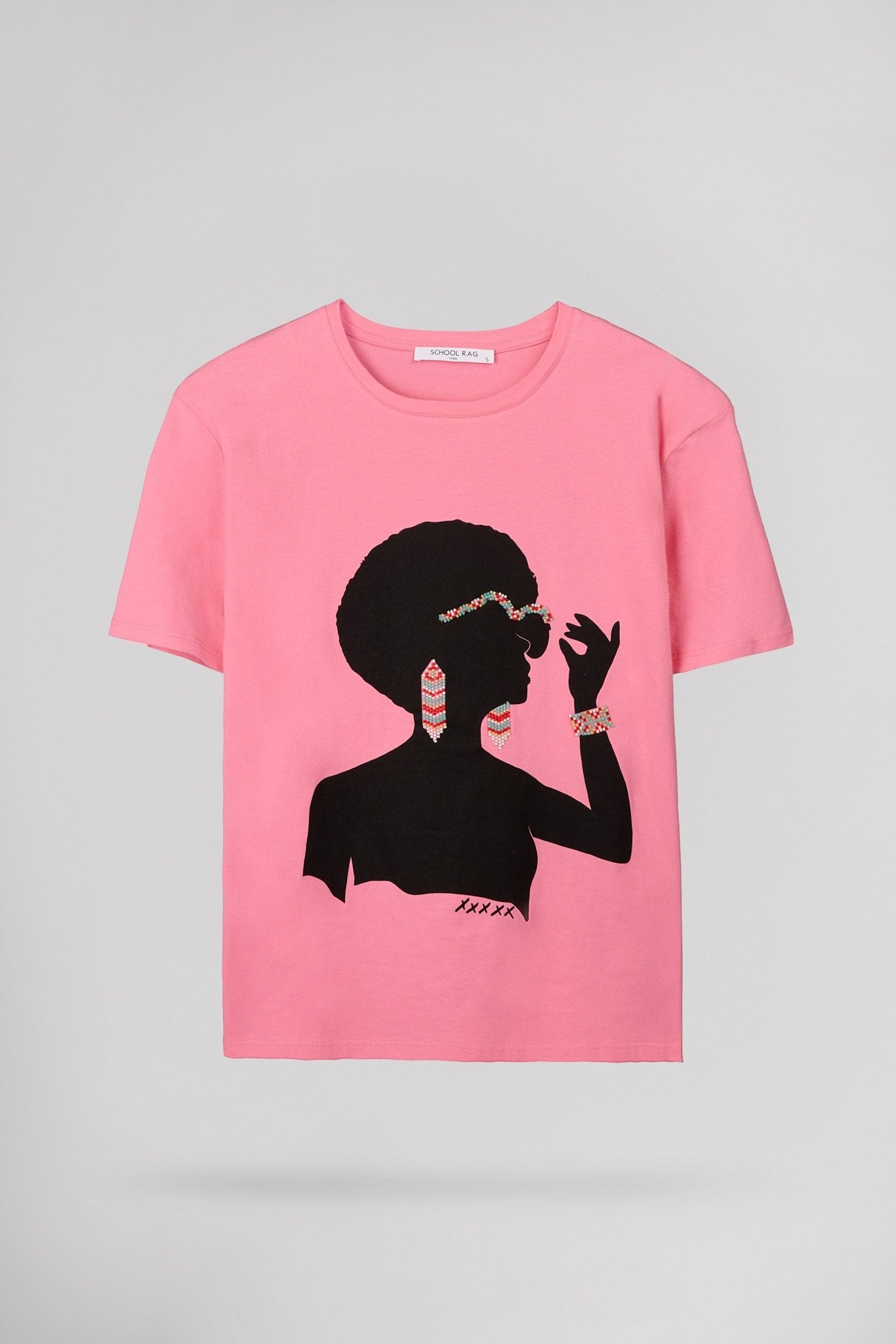 T-shirt T - MADAME COLOR CANDY PINK - School Rag