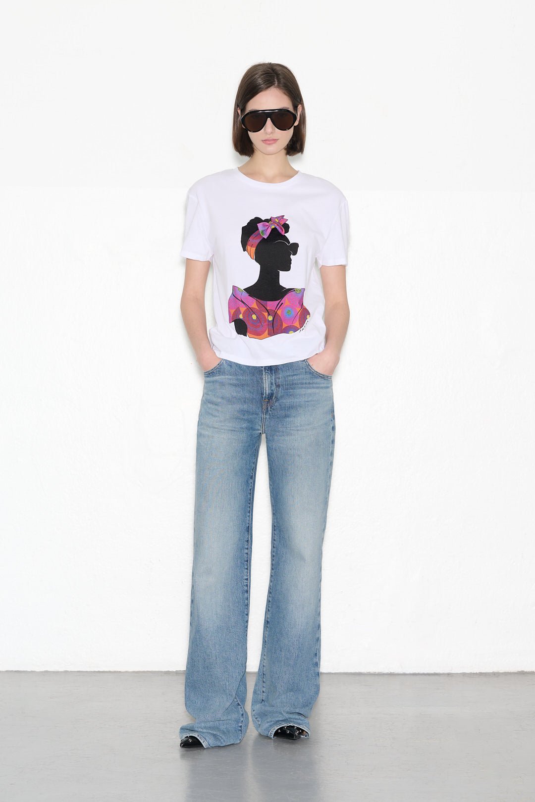 T-shirt T - MADRAS BLANC - School Rag